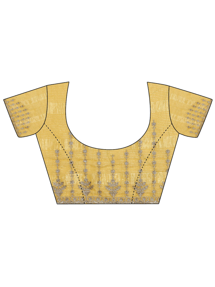 Libas Mustard Embroidered Georgette Saree