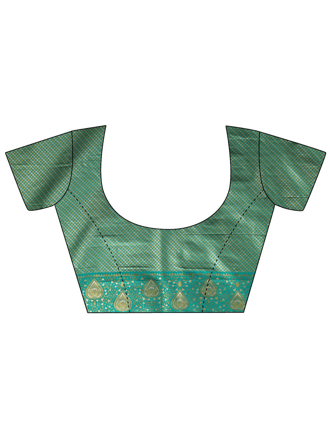 Libas Mustard Leaf Woven Design Brocade Saree