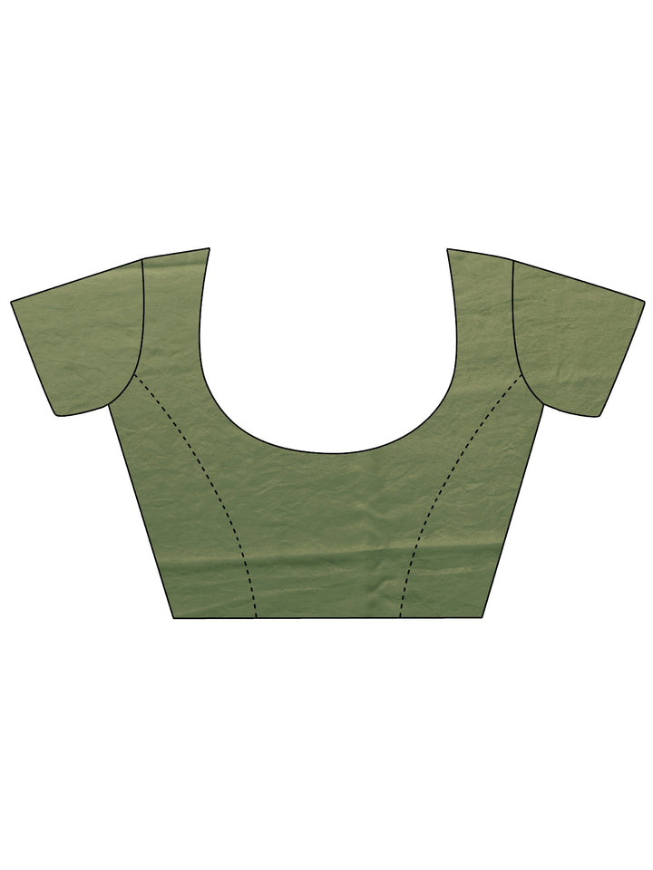 Libas Green Tissue Saree with Embellished Border