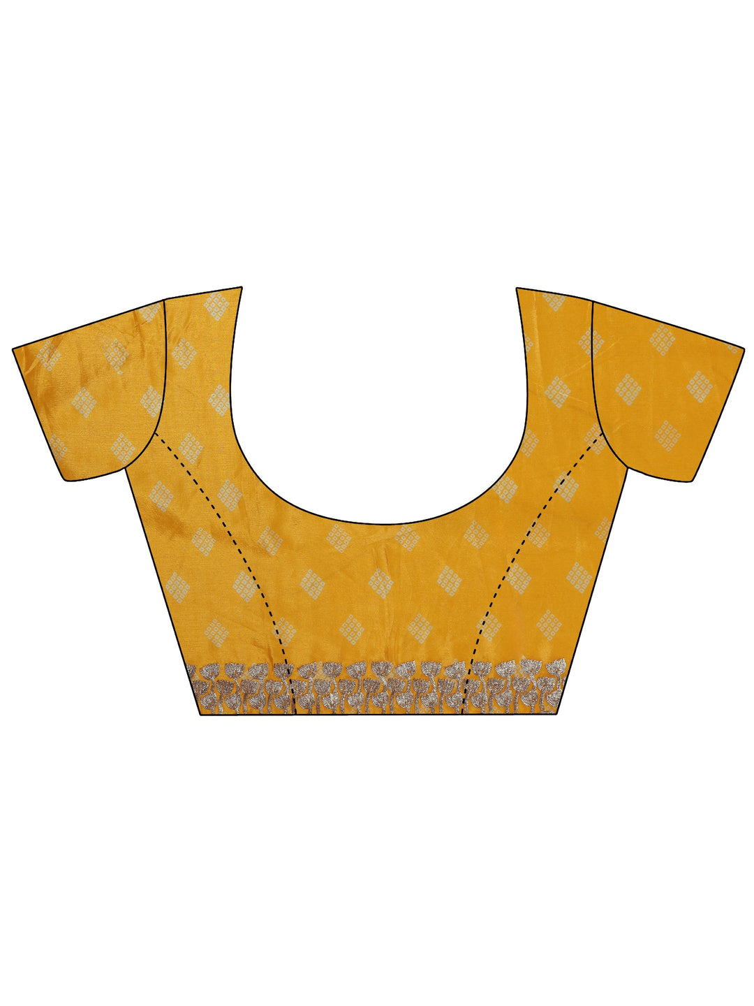 Libas Mustard Striped Printed Satin Saree
