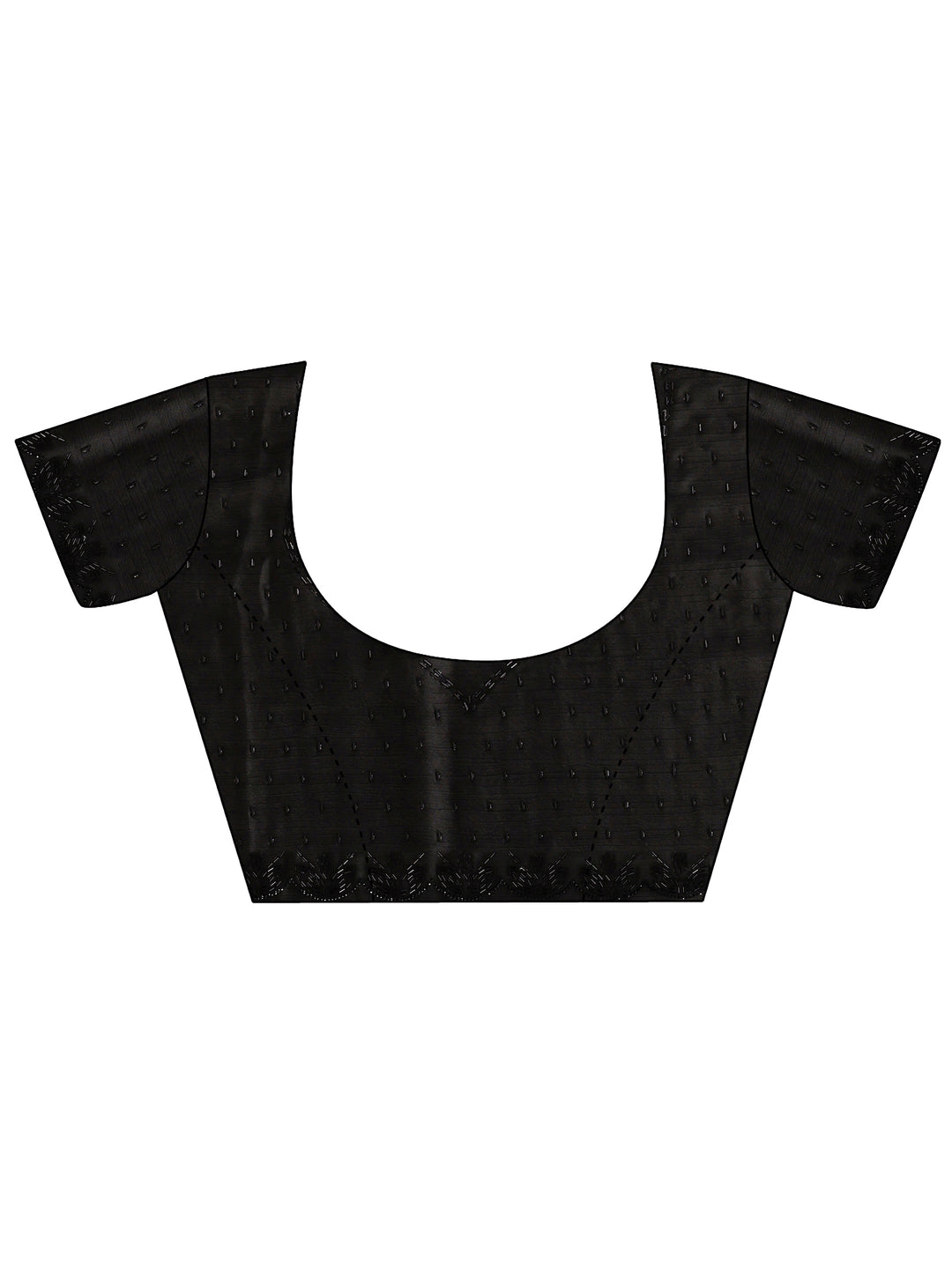 Libas Art Black Tissue Saree with Embellished Border