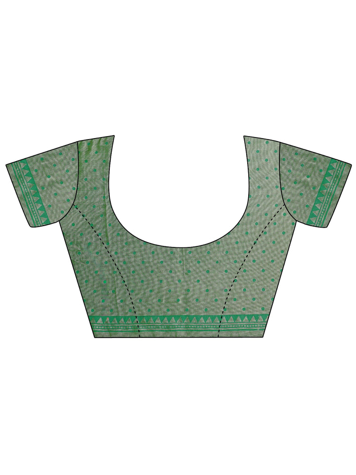 Libas Green Woven Design Silk Blend Saree