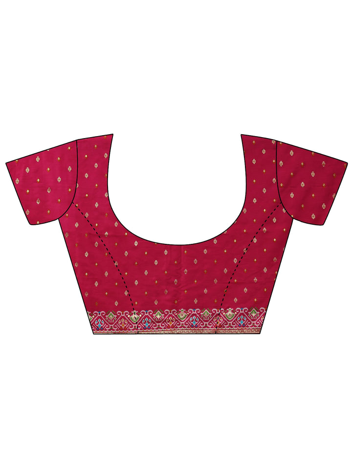 Libas Mustard and Pink Floral Printed Silk Blend Saree