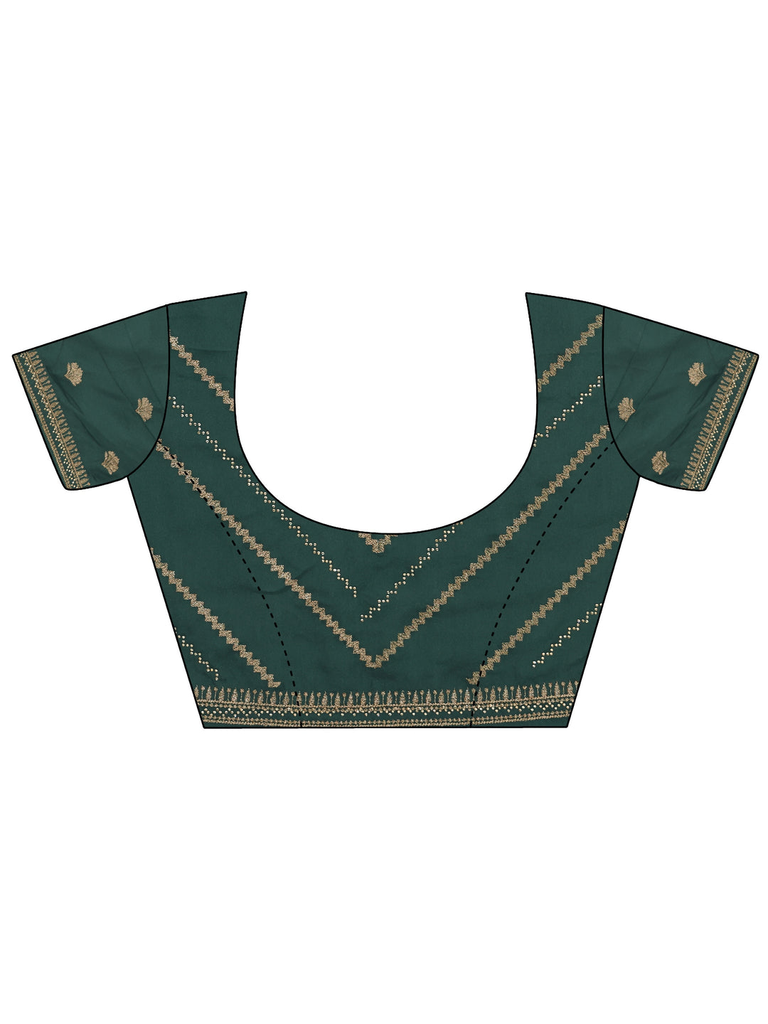 Libas Green Zari Embellished Satin Saree