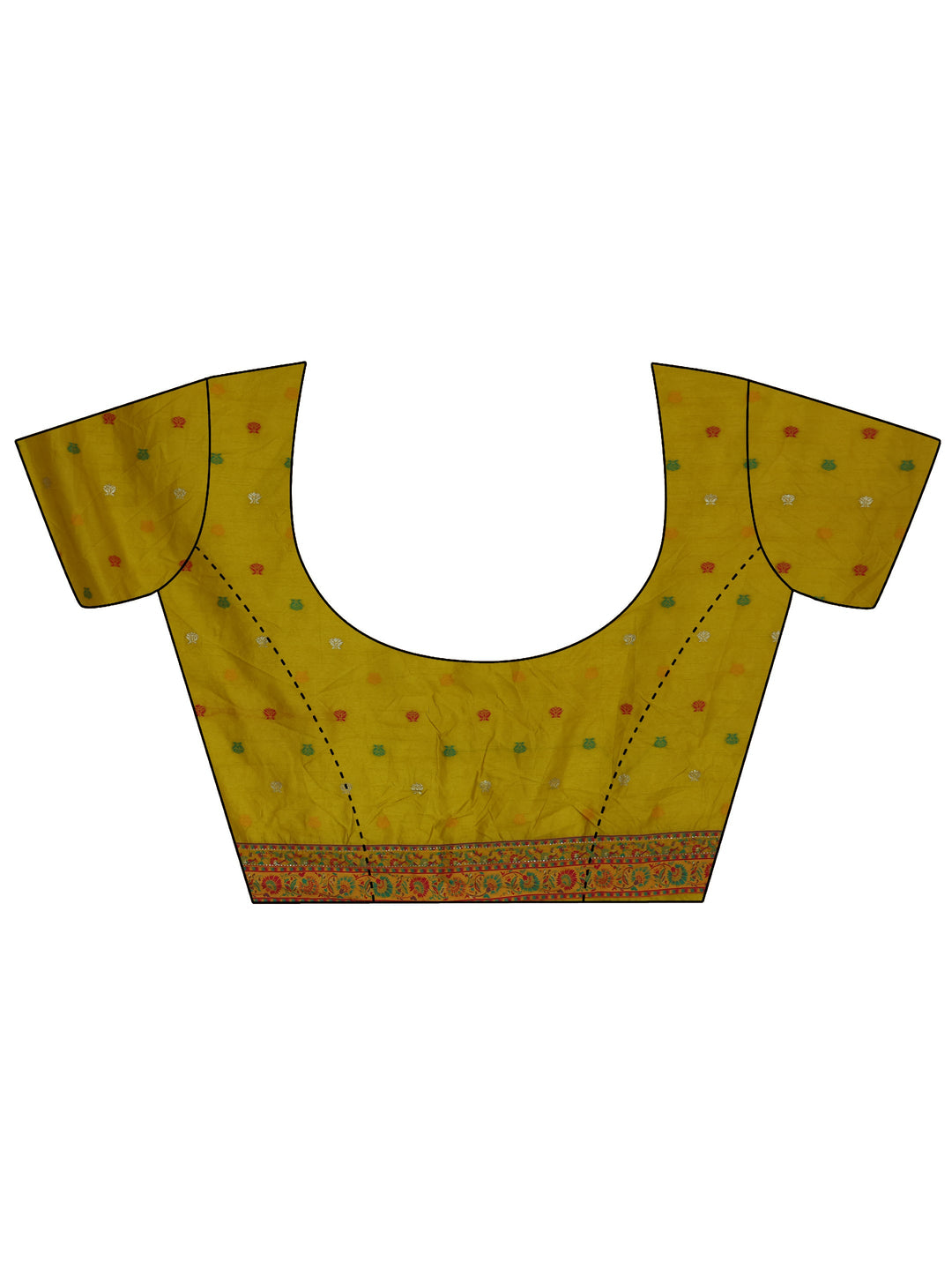 Libas Art Mustard Embellished Mughal Design Silk Blend Saree
