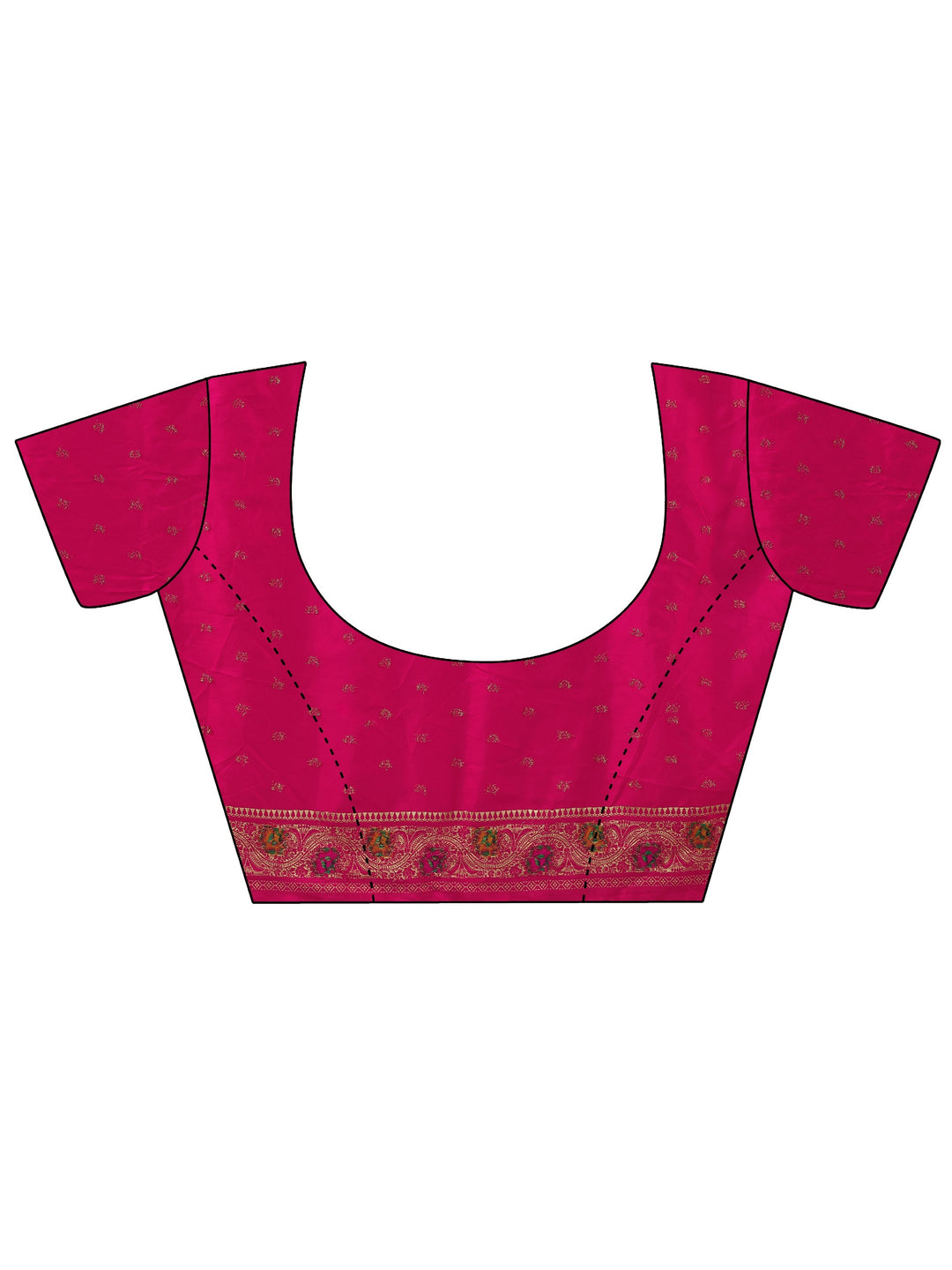 Libas Art Pink Woven Design Satin Saree with Stone Work