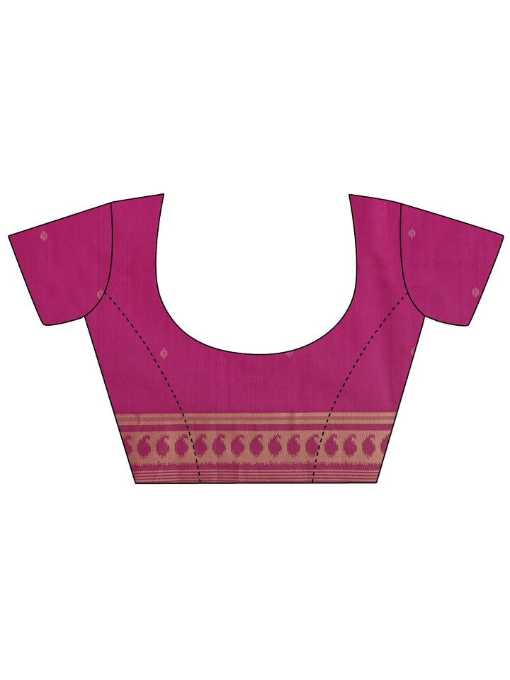 Libas Pink Woven Design Silk Blend Saree