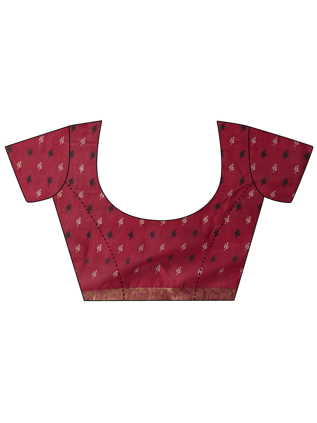 Libas Black and Red Wavy Stripe Printed Silk Blend Tassel Saree