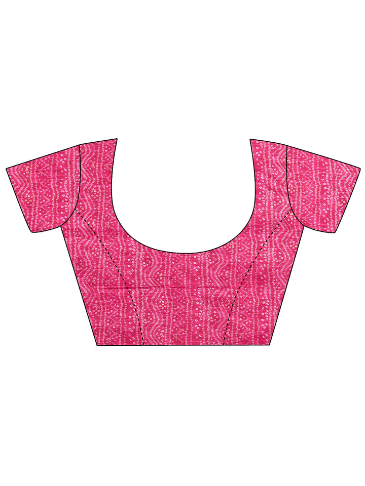Libas Pink Woven Design Tissue Saree with Embellished Border