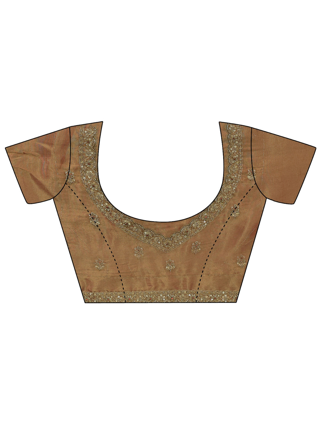 Libas Art Rust Brown Banarasi Silk Blend Saree