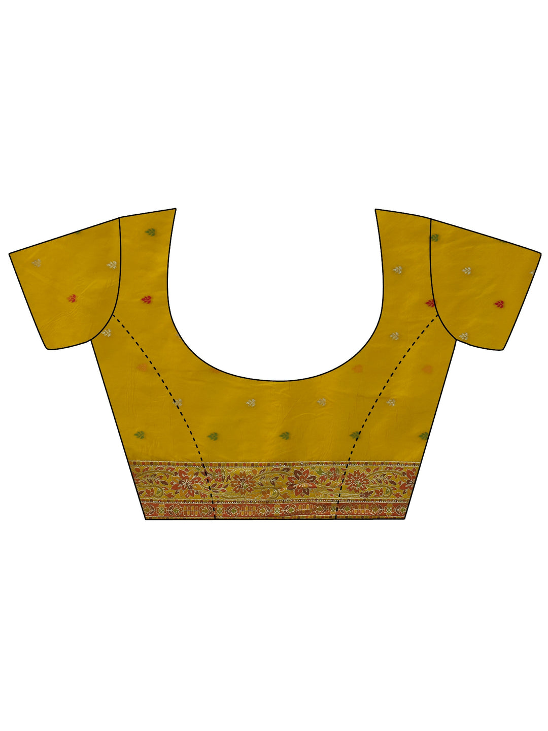 Libas Art Mustard Ethnic Woven Design Silk Blend Saree