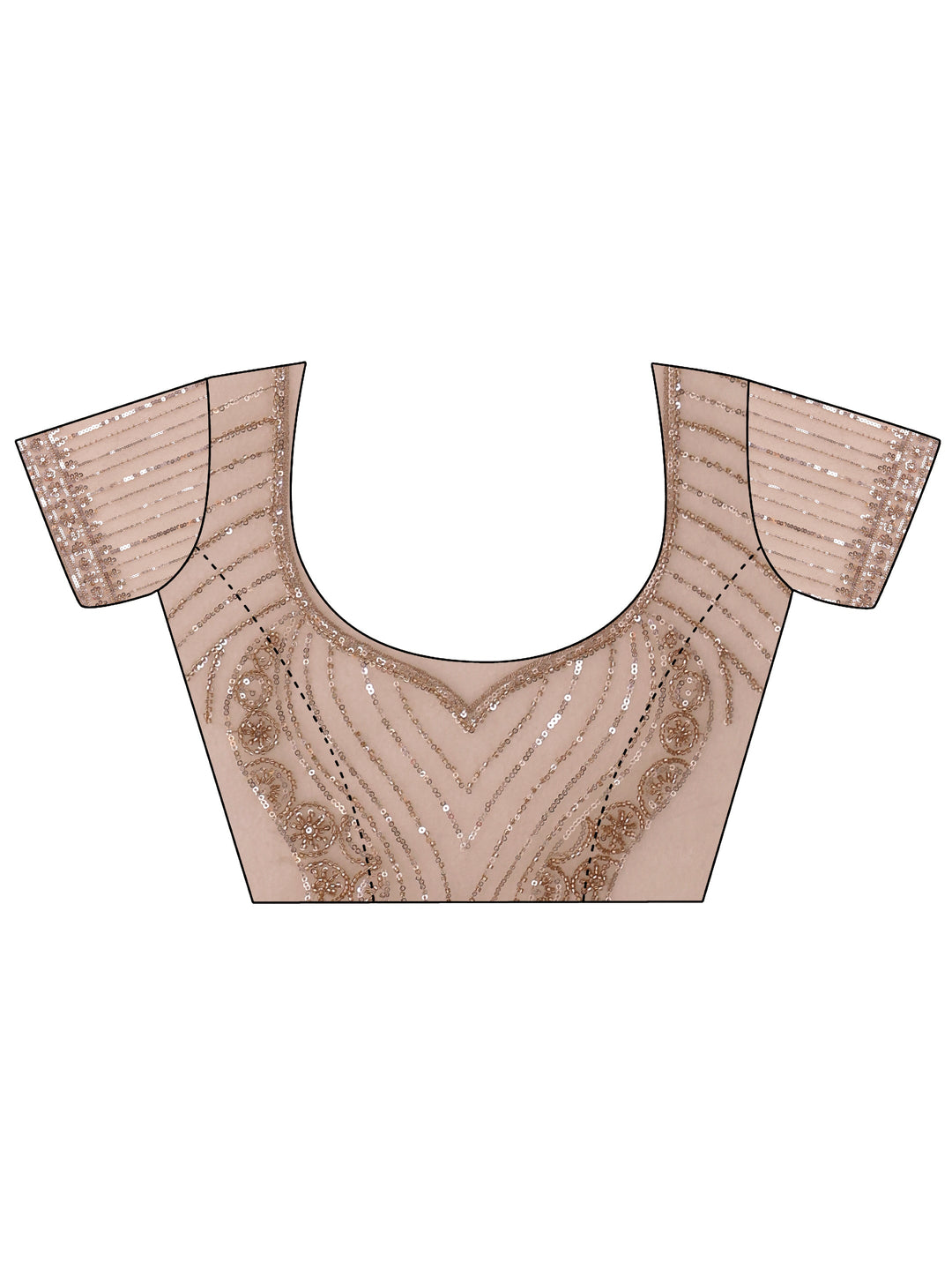 Libas Art Taupe Sequin Embellished Net Saree