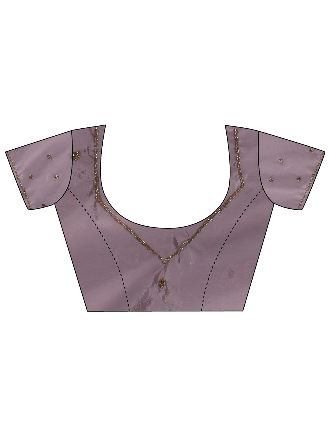 Libas Lavender Satin Saree with Applique Design