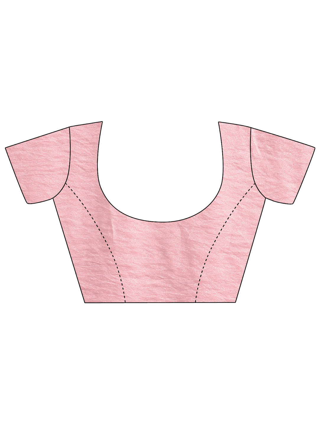 Libas Blush Pink Embellished Tissue Saree with Applique Work