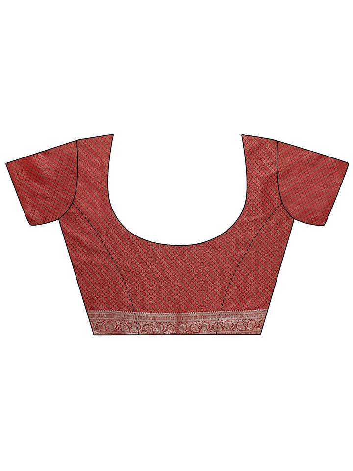 Libas Maroon Paisley Brocade Saree