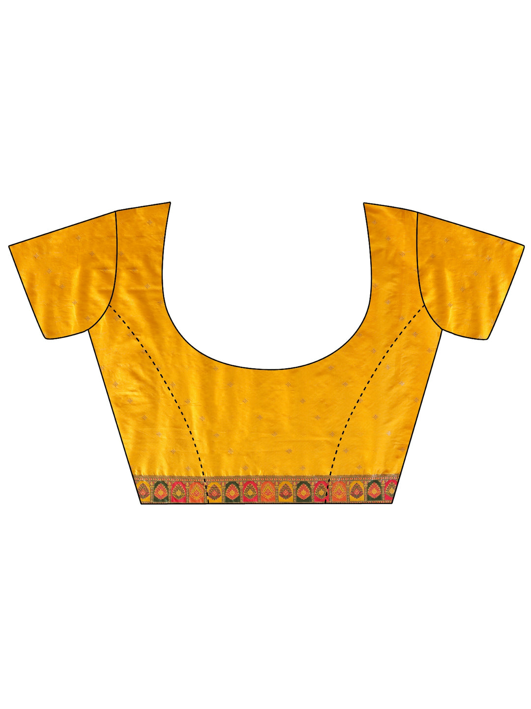 Libas Mustard Ethnic Woven Design Satin Saree