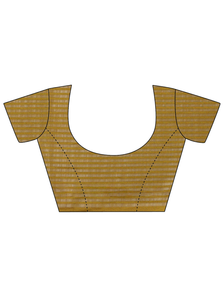 Libas Mustard Leaf Woven Design Textured Silk Blend Tassel Saree