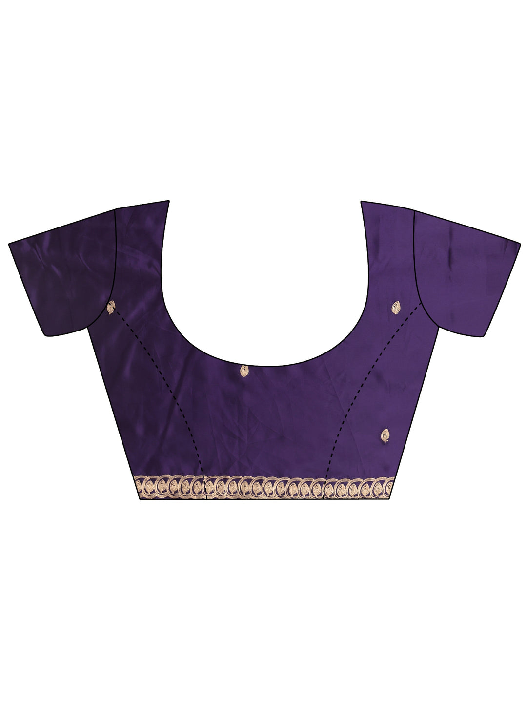 Libas Purple Ethnic Embroidered Satin Saree