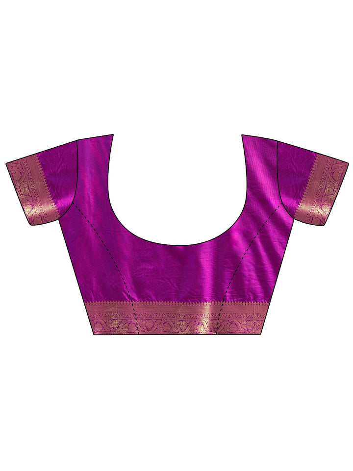 Libas Wine Ethnic Woven Design Silk Blend Tassel Saree