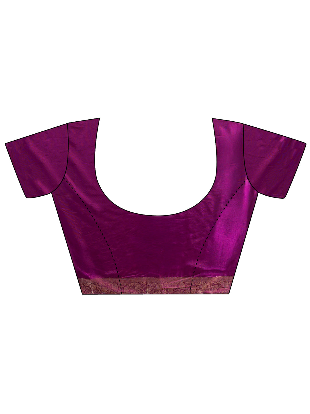 Libas Purple Ethnic Woven Design Silk Blend Tassel Saree