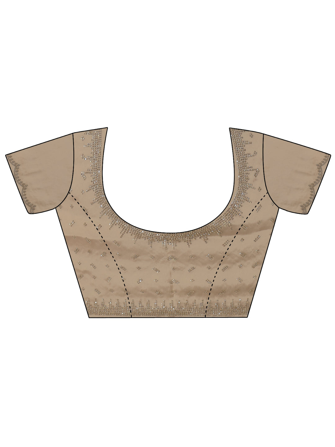 Libas Art Taupe Stone Work Embellished Tissue Saree
