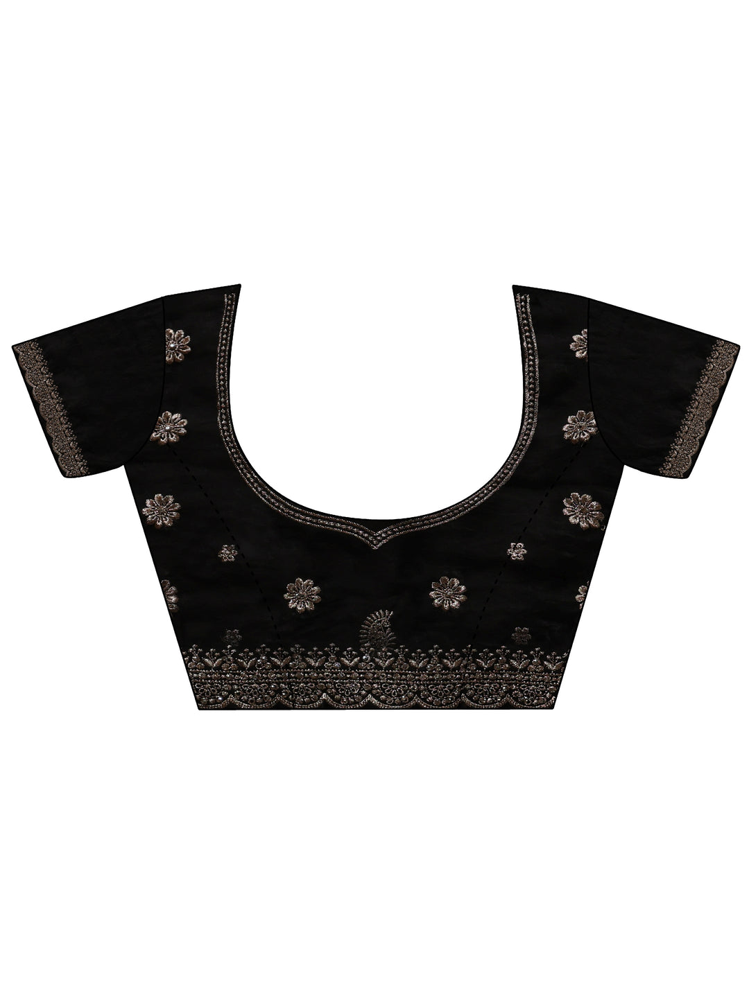 Libas Art Black Stone Work Embellished Tissue Saree