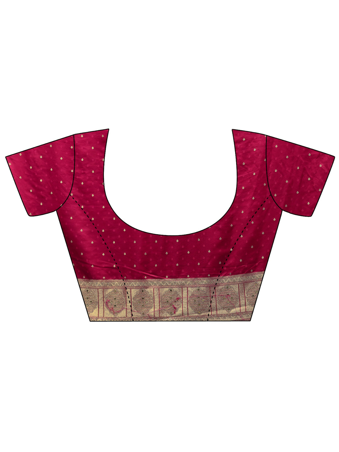 Libas Art Pink Woven Design Satin Saree with Embellished Border