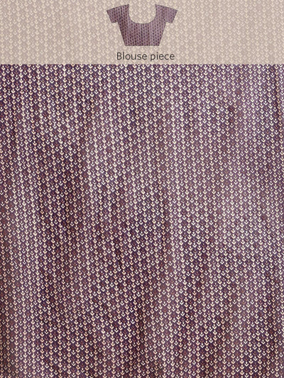 Purple Printed Georgette Saree - ShopLibas