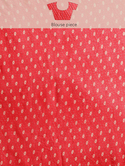 Red Printed Georgette Saree - ShopLibas