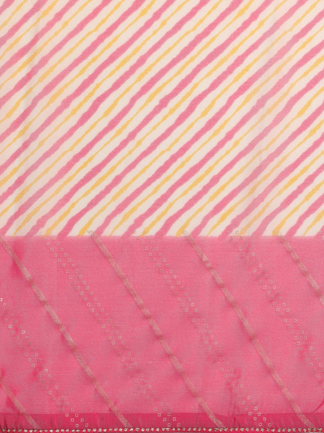 Pink Printed Silk Blend Saree With Unstitched Blouse Piece - ShopLibas