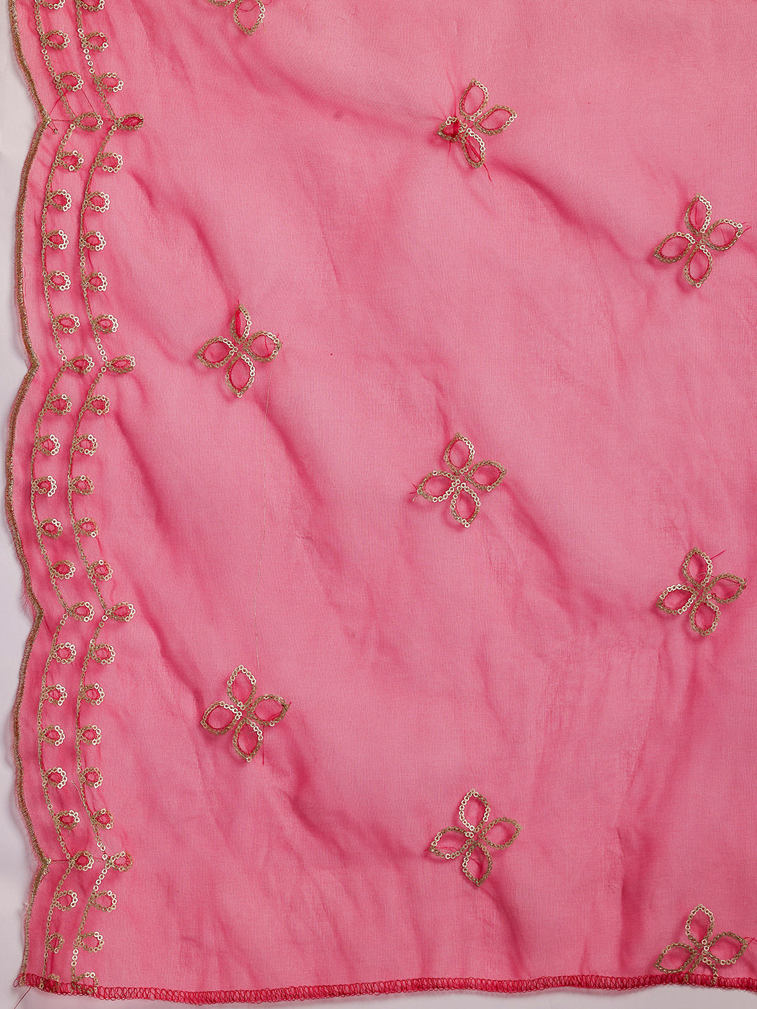 Plus Size Magenta Solid Silk Blend Straight Suit With Dupatta