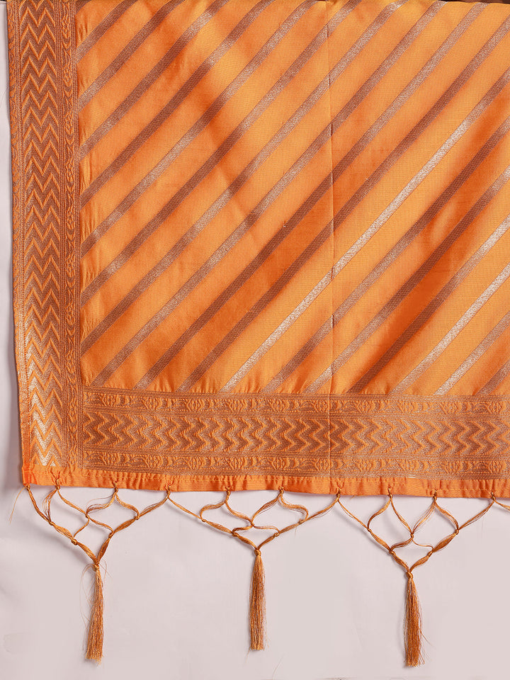 Plus Size Mustard Solid Silk Blend Straight Suit With Dupatta