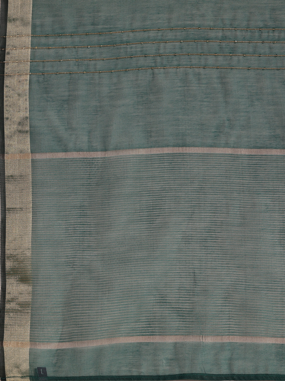 Plus Size Green Solid Silk Blend Straight Suit With Dupatta