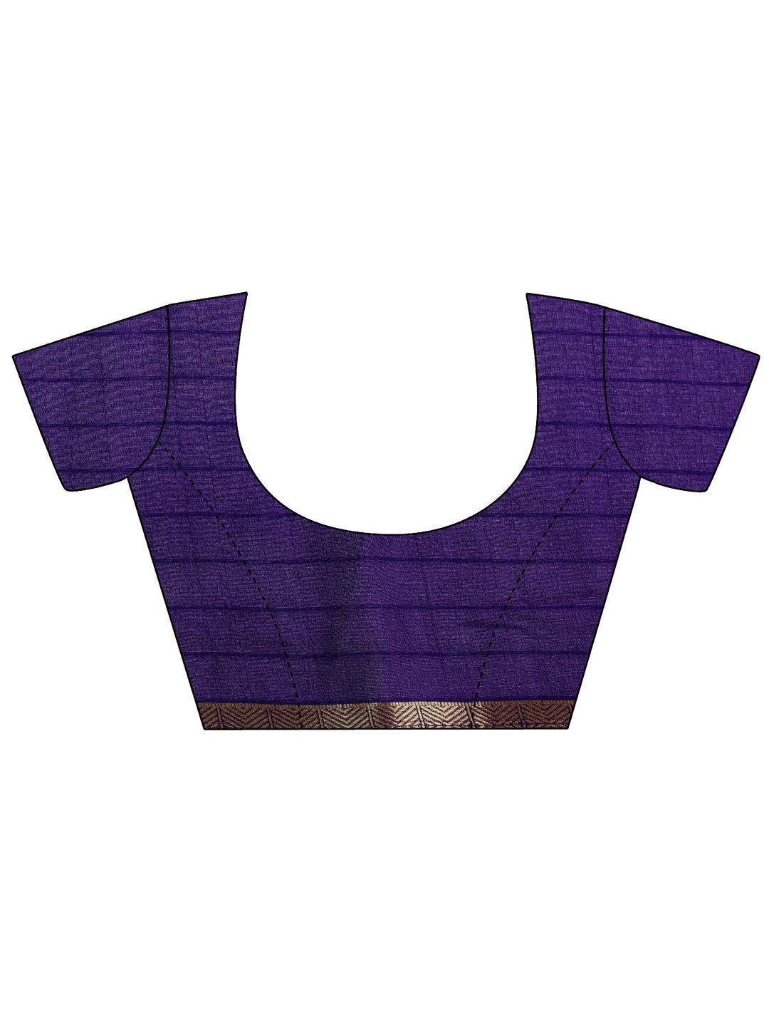 Purple Printed Georgette Saree With Unstitched Blouse Piece