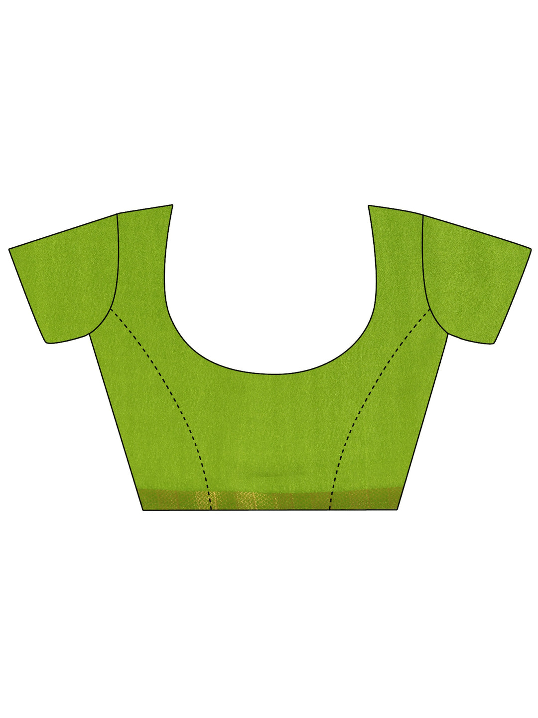Light Green Printed Georgette Saree With Unstitched Blouse Piece