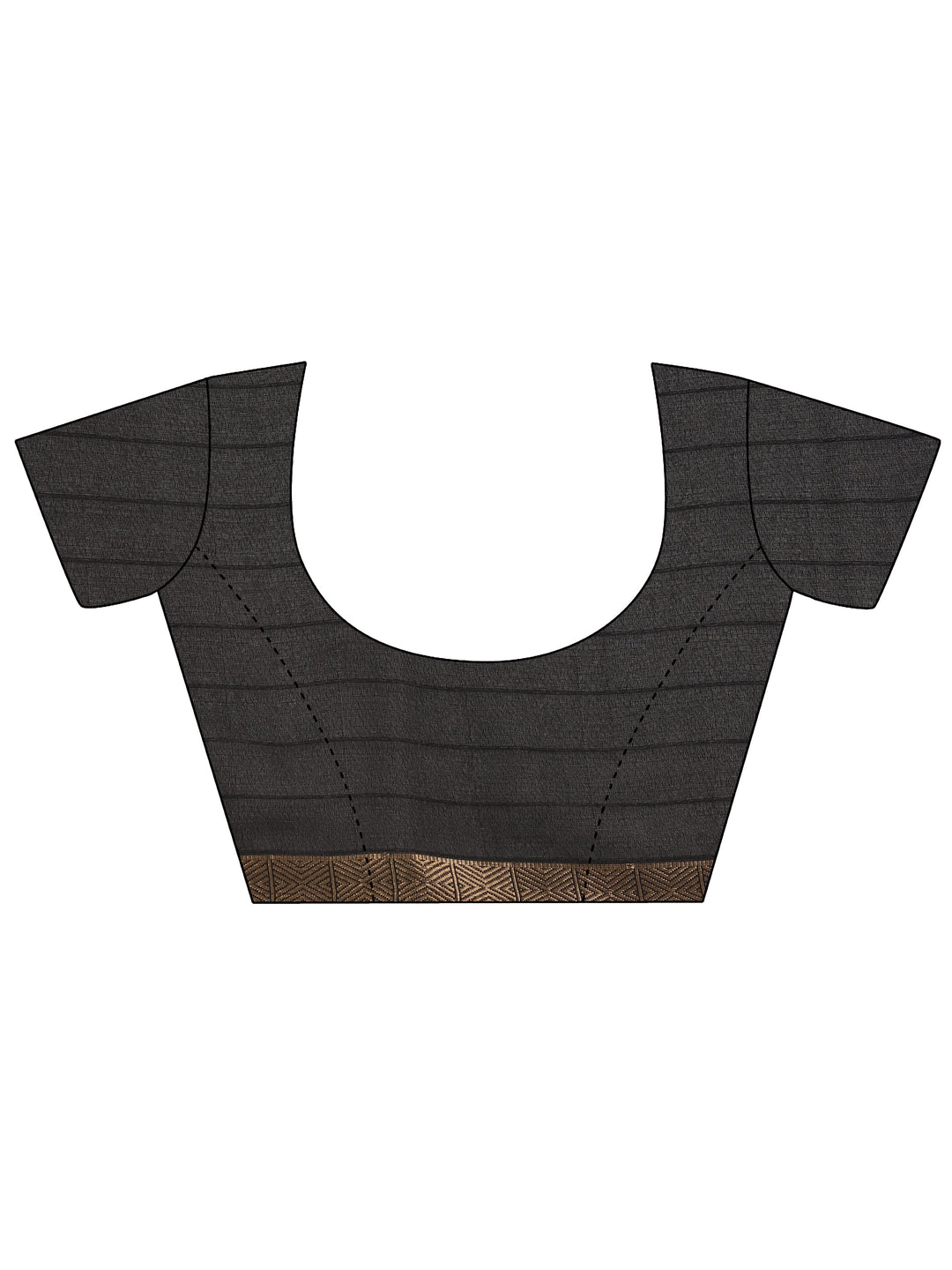 Black Printed Georgette Saree With Unstitched Blouse Piece