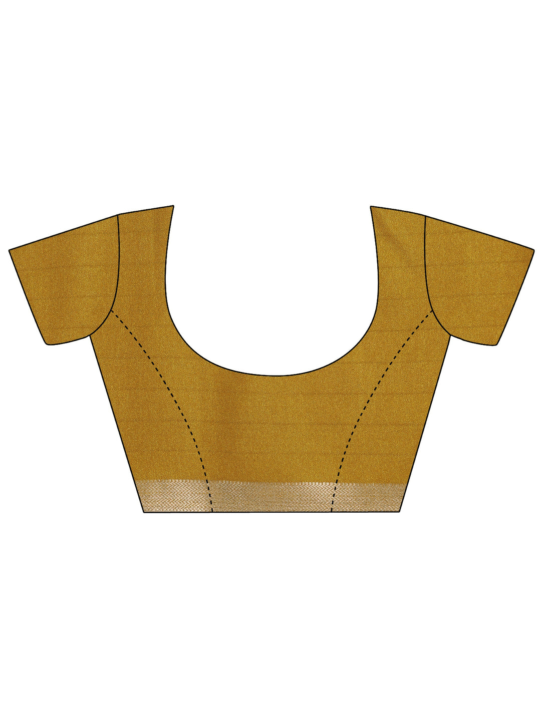 Mustard Printed Georgette Saree With Unstitched Blouse Piece