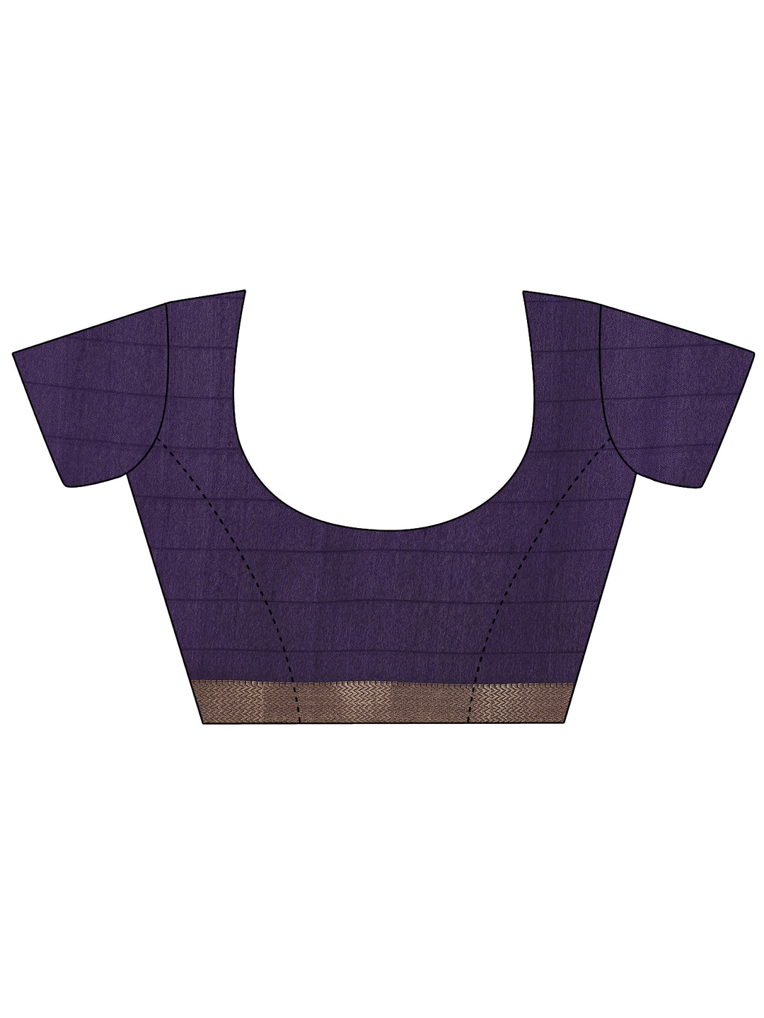 Purple Printed Georgette Saree With Unstitched Blouse Piece