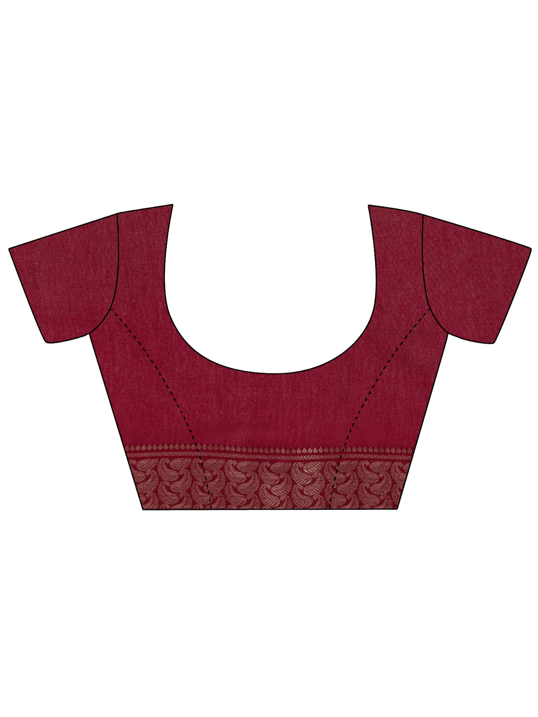Red Printed Georgette Saree With Unstitched Blouse Piece