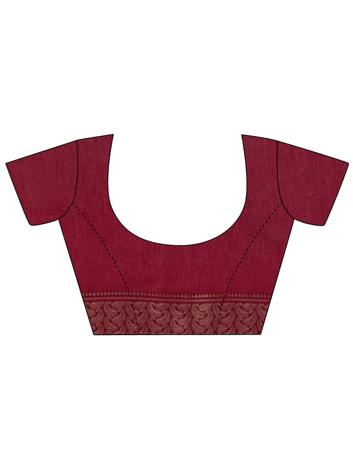Red Printed Georgette Saree With Unstitched Blouse Piece