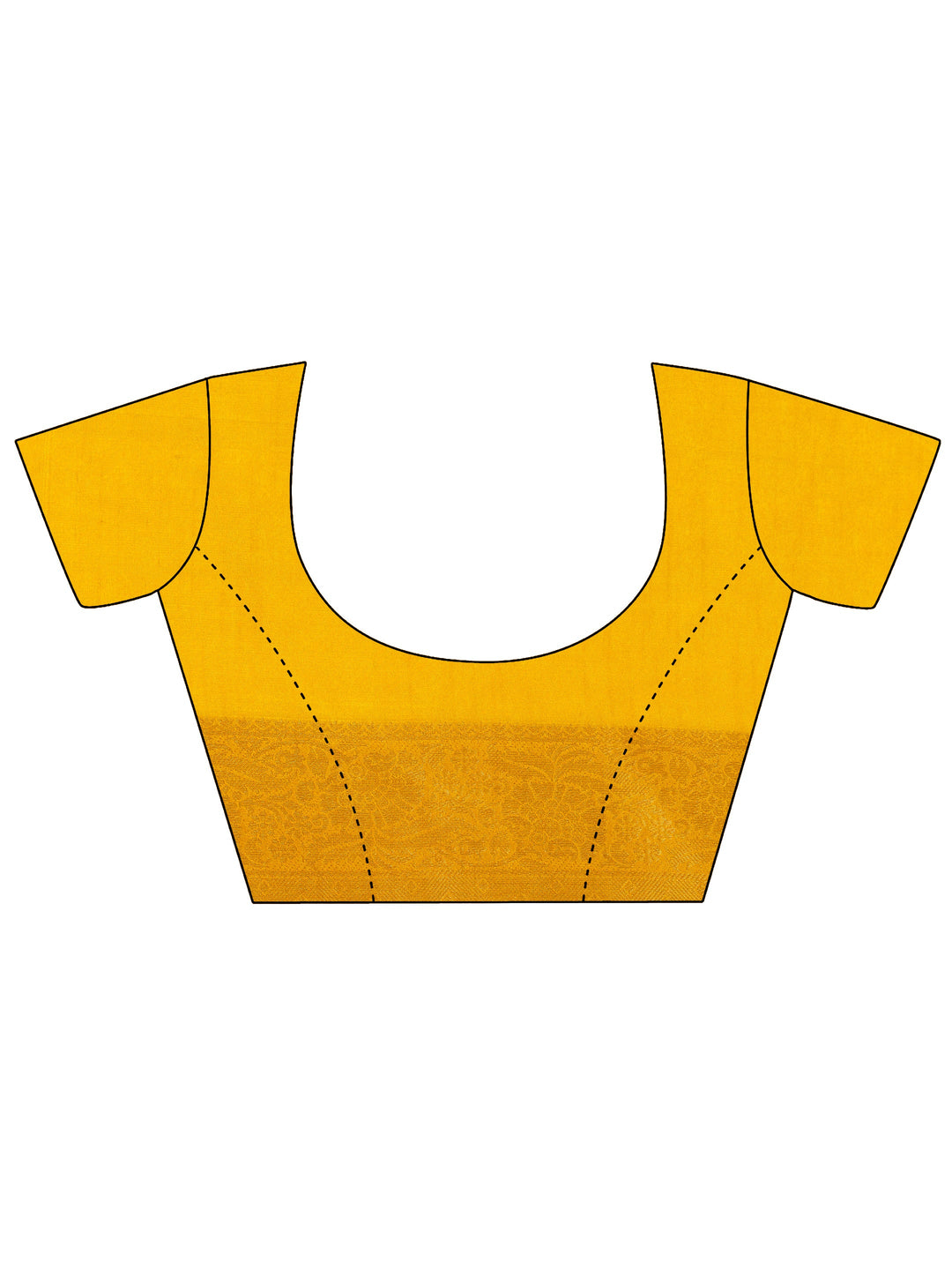 Mustard Solid Silk Blend Saree With Unstitched Blouse Piece