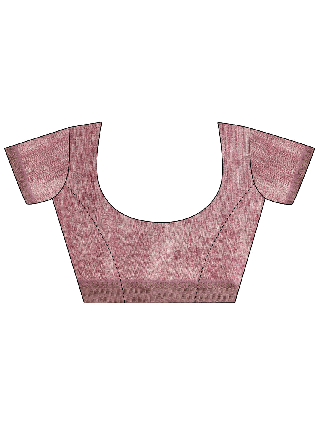 Mauve Printed Silk Blend Saree With Unstitched Blouse Piece