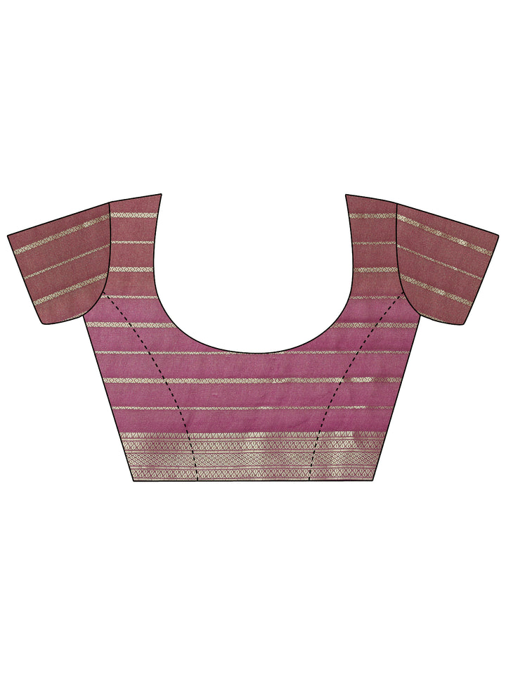 Red Woven Design Silk Blend Saree With Unstitched Blouse Piece