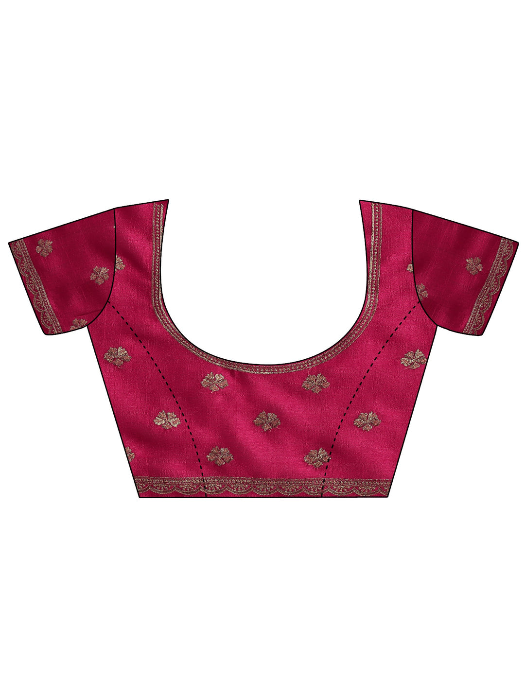 Pink Embellished Silk blend Saree With Unstitched Blouse Piece