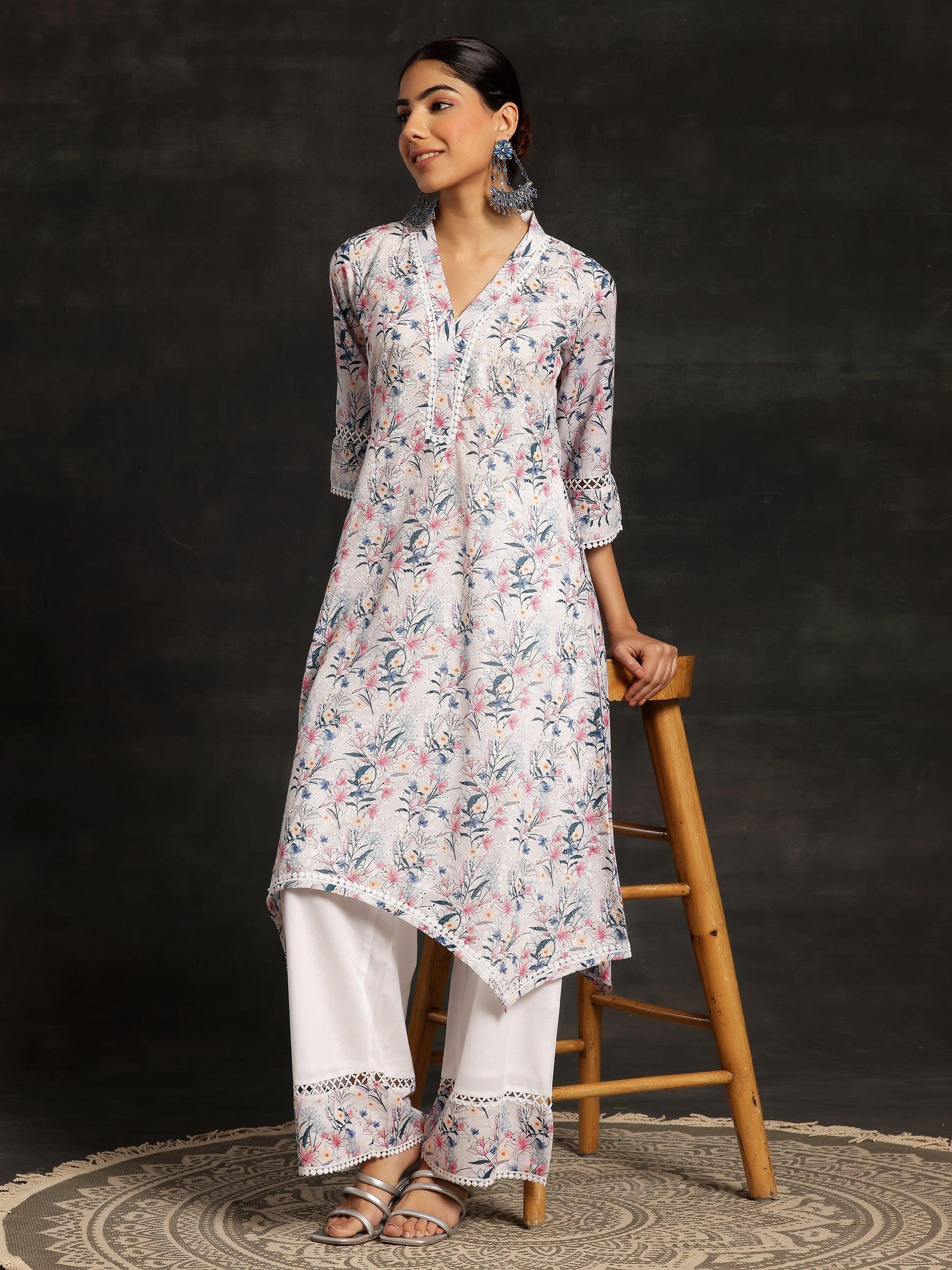 Cotton chikankari suits online on sale
