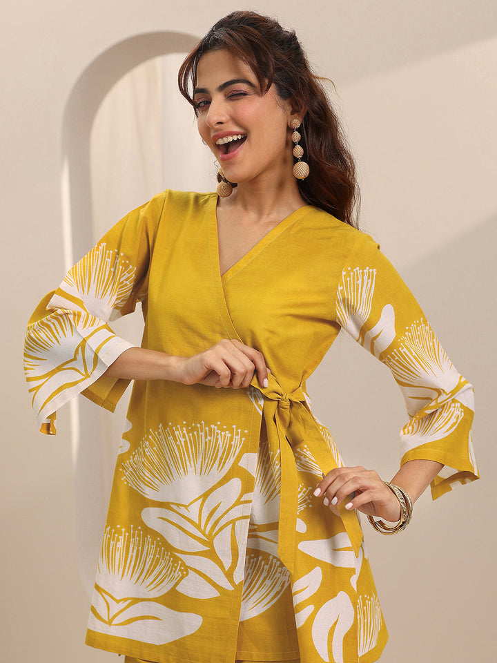 Yellow Printed Cotton Co-Ord Sets