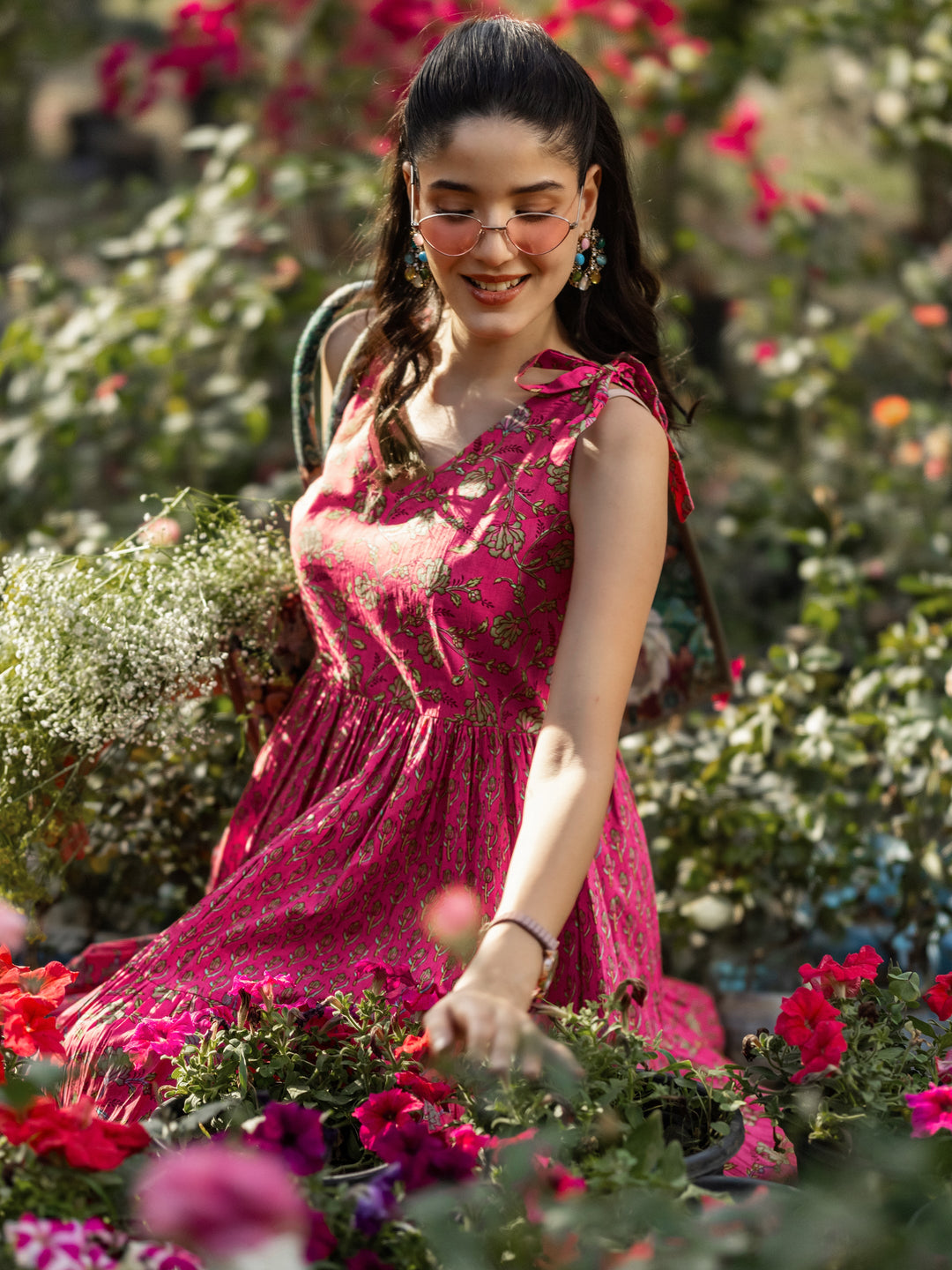 Buy Pink Printed Cotton Fit and Flare Dress Online in USA at $33.00 | Libas Buy Pink Printed Cotton Fit and Flare Dress Online in USA at $33.00 | Libas