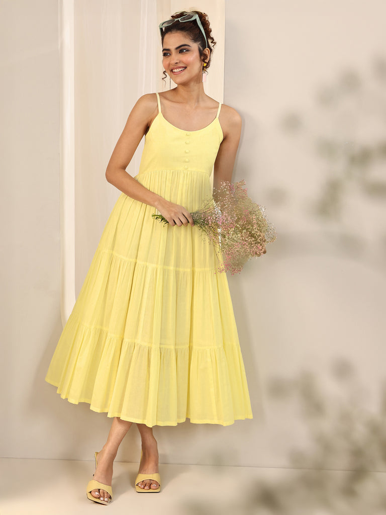 Yellow Stretchable One Piece Dress Yellow Asymmetrical Dress One-Shoulder  Maxi Cutout Dress Lulus