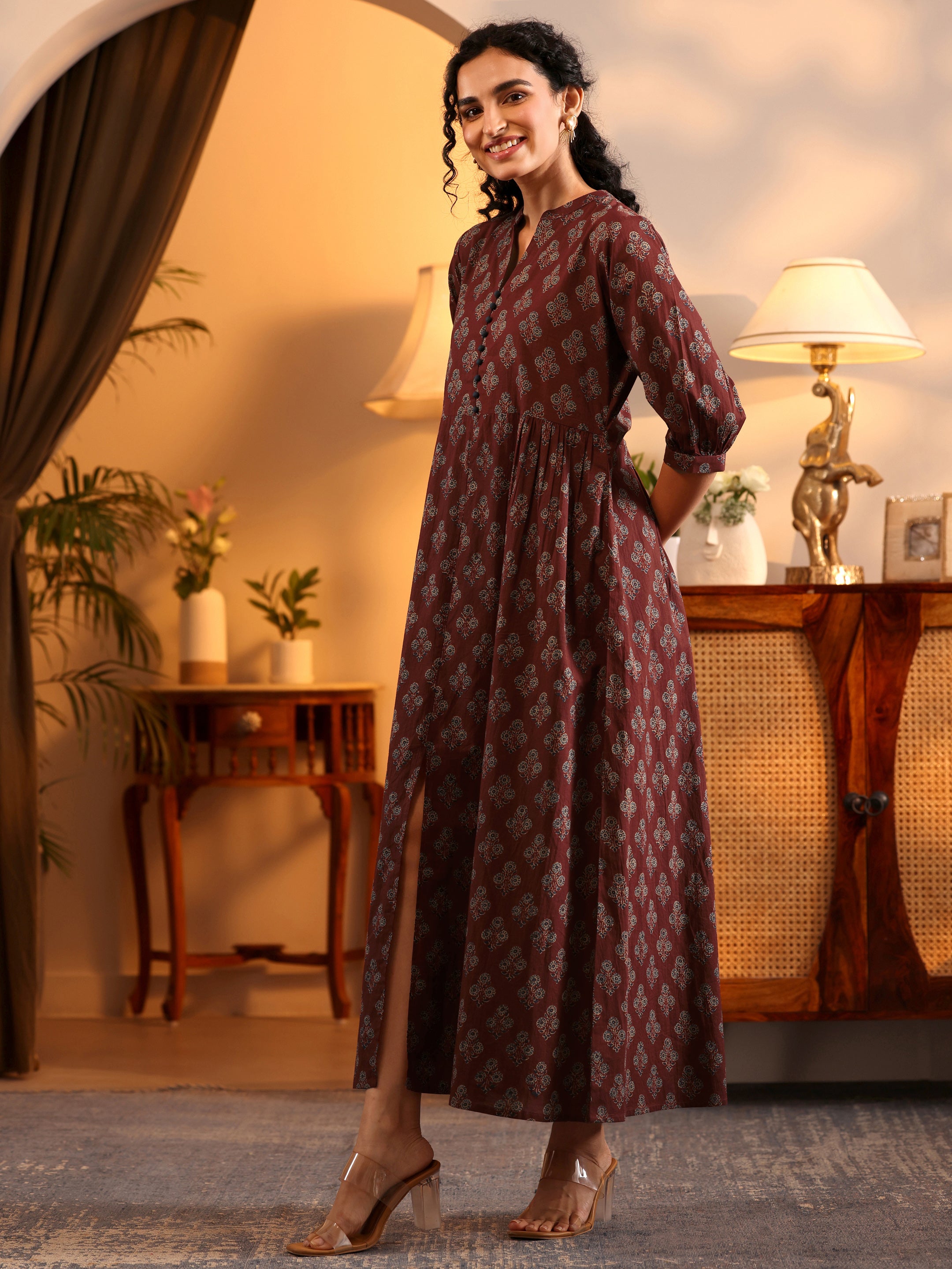 ワンピース Embroidered Cuffs I-Line Dress 29714_2.jpg?v=1748749910&width=720