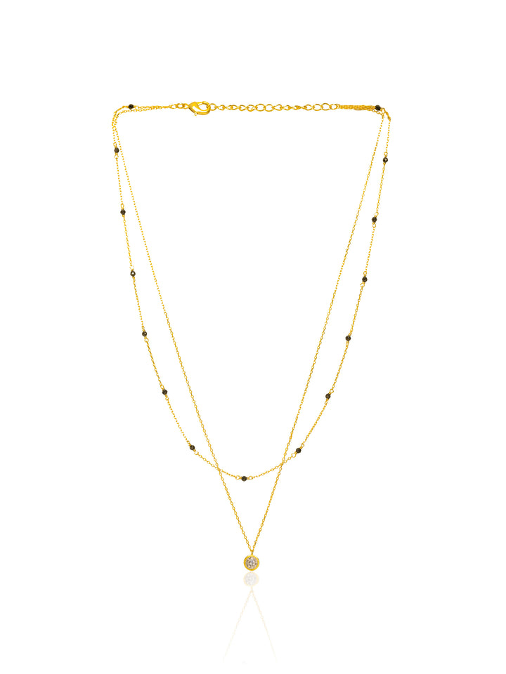 Libas Double-Layered Pearl Pendant 18K Gold Plated Mangalsutra